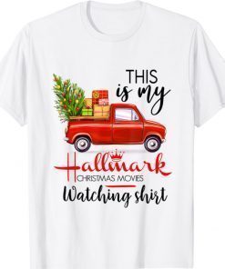 Christmas Movies Watching Xmas Truck Tree 2021 T-Shirt