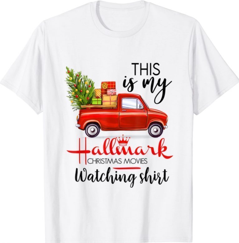 Christmas Movies Watching Xmas Truck Tree 2021 T-Shirt