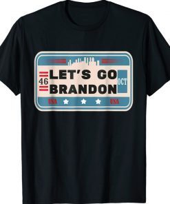 Let's Go Brandon Biden Chant US Car License Plate Vintage Shirt