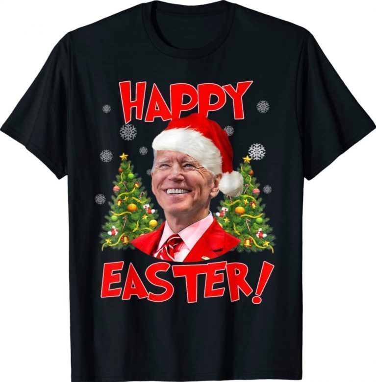 Biden Santa Confused Happy Easter Ugly Christmas Xmas TShirt