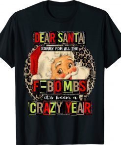 Dear Santa Sorry For All The F-Bombs It's Been A Crazy Year Vintage TShirt