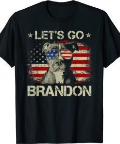 Bulldog Biden Let's Go Brandon American Flag Vintage Shirts