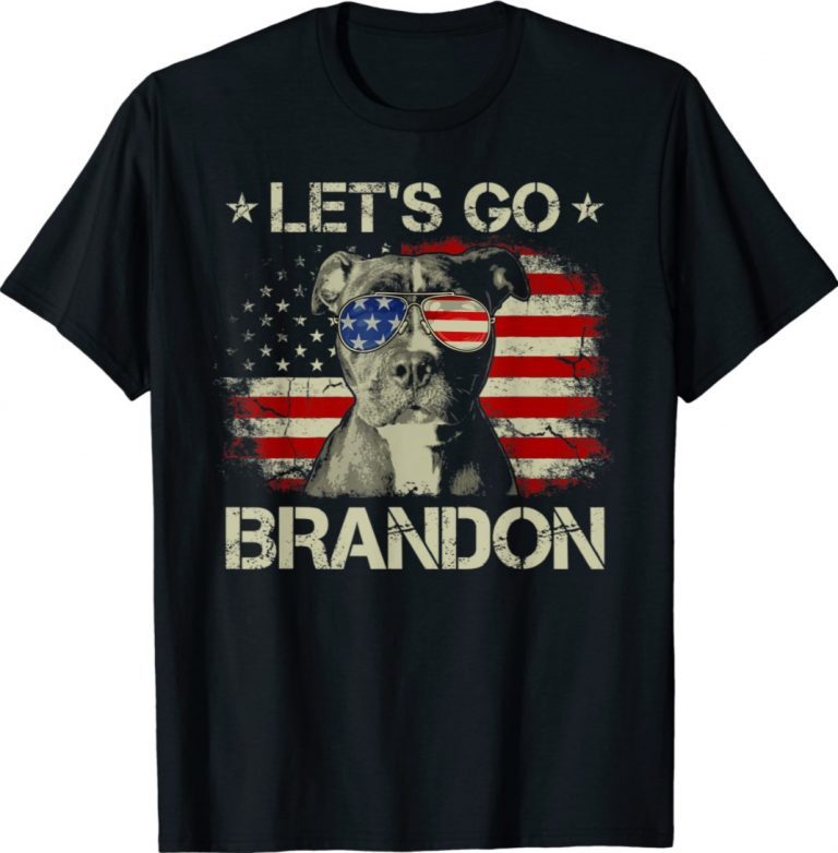 Bulldog Biden Let's Go Brandon American Flag Vintage Shirts