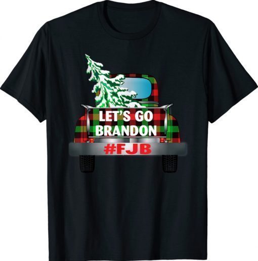 Funny Let's go Plaid Truck Christmas Trees TShirt