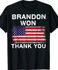 Brandon Won Thank You Brandon US Flag Vintage TShirt