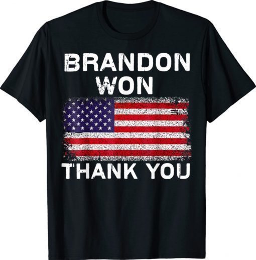 Brandon Won Thank You Brandon US Flag Vintage TShirt