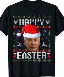 Santa Joe Biden Happy Easter Ugly Christmas Sweater Funny Shirts