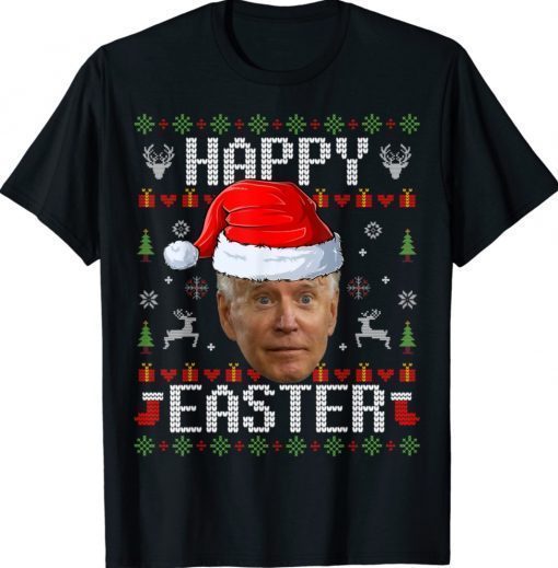 Santa Joe Biden Happy Easter Ugly Christmas Sweater Funny Shirts