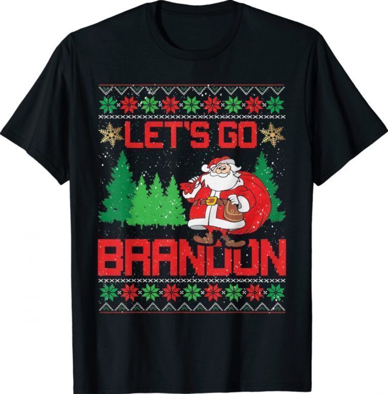 Biden Lets Go Brandon Santa Ugly Christmas 2021 TShirt