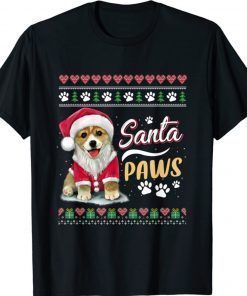 Santa Paws Christmas Dog Merry Christmas Xmas Gift TShirt