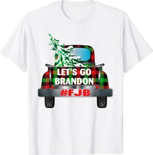 Let's go Plaid Truck Christmas Trees Xmas 2021 Shirt