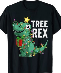 Christmas Dinosaur Tree Rex Pajamas Xmas 2021 TShirt