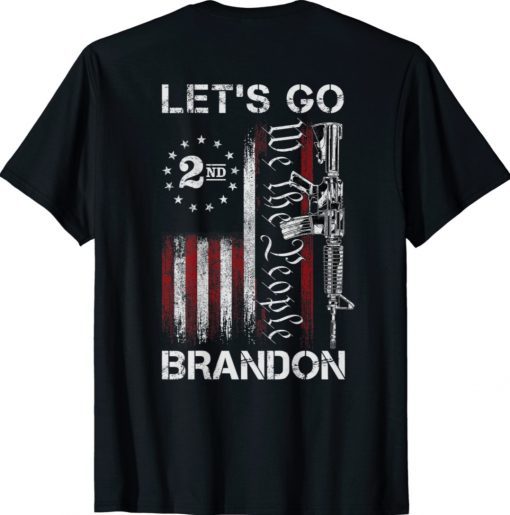 Gun American Flag WE ARE PEOPLE Let's Go Brandon Vintage Shirt