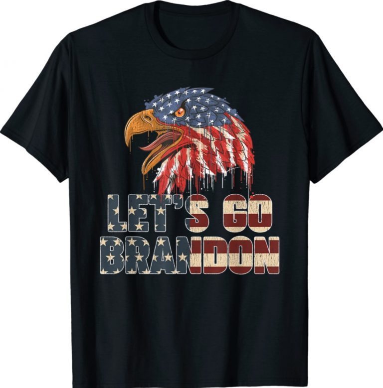 Let's Go Brandon Liberal US Flag Eagle 2021 Shirts