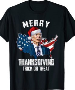 Biden Merry Thanksgiving Trick or Treat Funny Shirts
