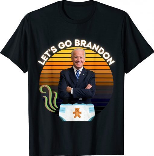 Let's Go Brandon Biden in Poopy Diaper Poopgate Unisex TShirt