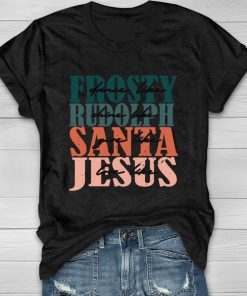 Dance Like Frosty Shine like Rudolph Give like Santa Love Like Jesus Christmas Xmas Shirts