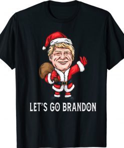 Let’s Go Brandon Christmas Santa Claus Trump Gift T-Shirt