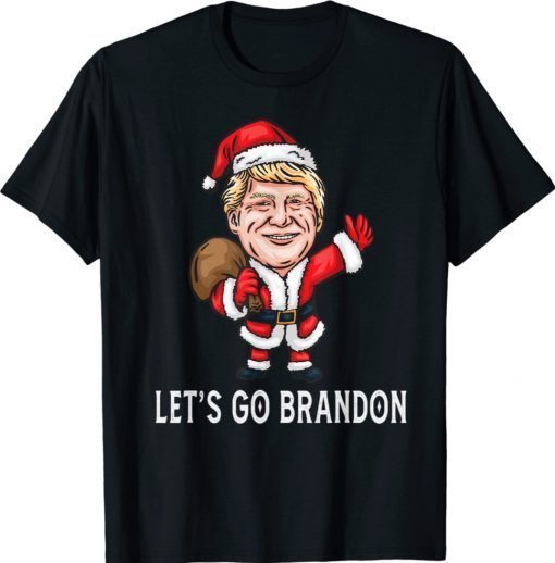 Let’s Go Brandon Christmas Santa Claus Trump Gift T-Shirt