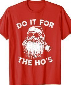 Do It For The Ho's Funny Santa Claus Xmas Christmas T-Shirt