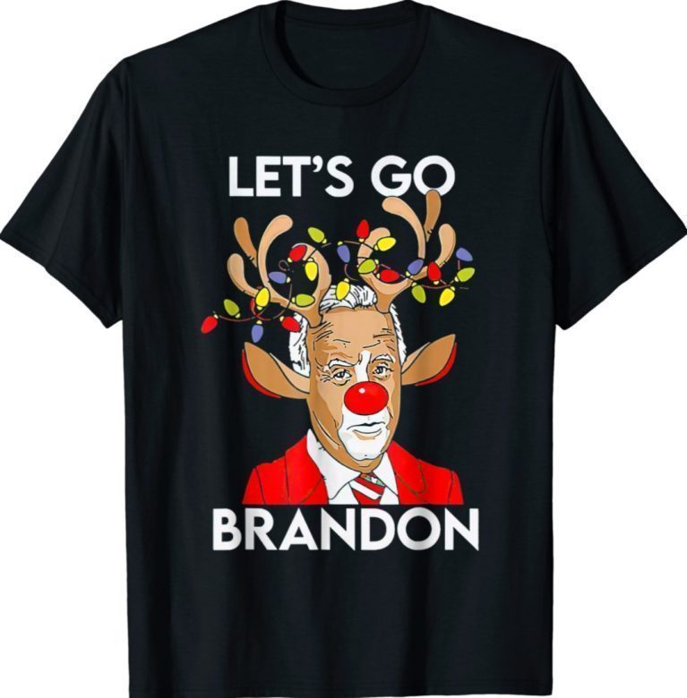 Reindeer Joe Biden Let's Go Brandon Christmas Gift TShirt