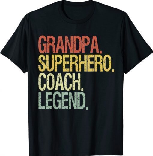 Vintage Grandpa Superhero Coach Legend Shirts