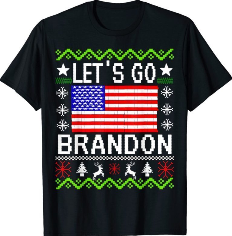 Let’s Go Brandon Ugly Christmas Anti Biden Pro America Unisex TShirt