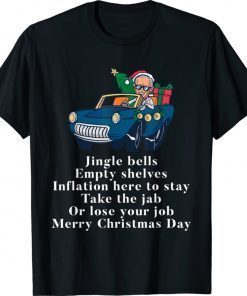 Jingle Joe Biden Funny Santa Trump Ugly Christmas Xmas TShirt