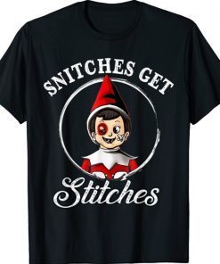 Christmas Elf Boy Snitches Get Stitches Xmas 2022 Shirts