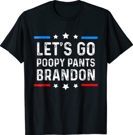 Vintage Flag Let's Go Poopy Pants Brandon T-Shirt