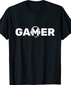 Gamer Video Games Gaming With Headphones Funny Shirts