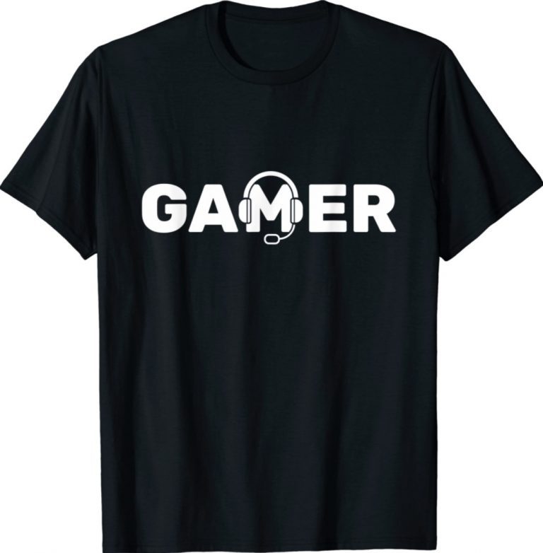 Gamer Video Games Gaming With Headphones Funny Shirts