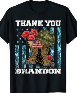 Thanh you Brandon veterans combat boots poppy flower 2021 shirts