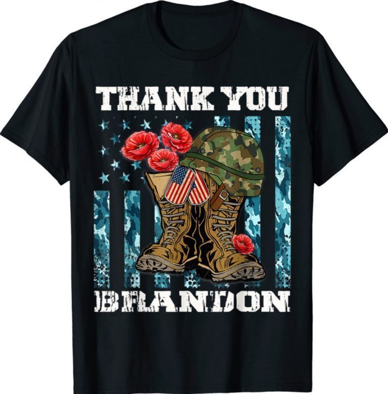 Thanh you Brandon veterans combat boots poppy flower 2021 shirts