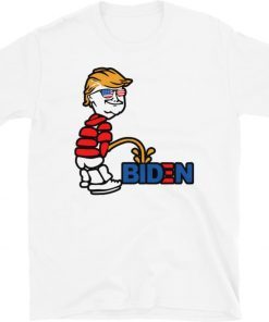 Trump Flag Sunglasses Peeing Pissing Pee On Biden 2021 TShirt