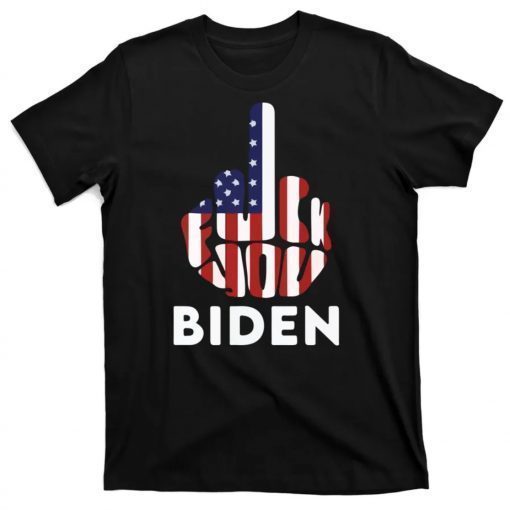 Vintage Fuck Biden Middle Finger USA Flag Shirts