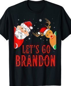 Let's Go Brandon Lights Reindeer Christmas Funny Shirts