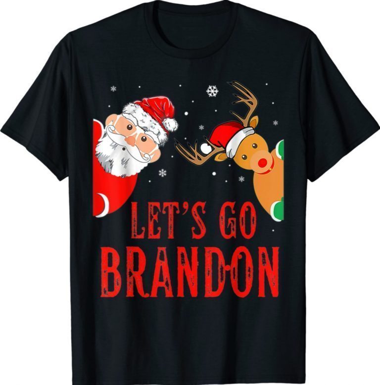 Let's Go Brandon Lights Reindeer Christmas Funny Shirts