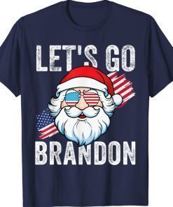 Funny Let's go Brandon Santa Claus Xmas Shirts