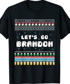 Let's Go Brandon Impeach 46 Anti Biden Chant Ugly Christmas 2021 T-Shirt