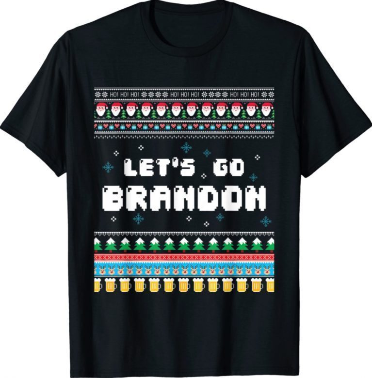 Let's Go Brandon Impeach 46 Anti Biden Chant Ugly Christmas 2021 T-Shirt