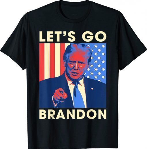 Lets Go Brandon Trump And America Flag Anti Biden 2021 TShirt