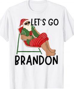 Christmas Let's Go Brandon Santa Holiday Funny TShirt