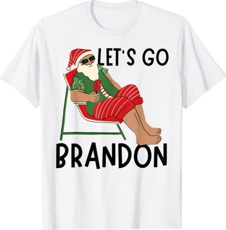 Christmas Let's Go Brandon Santa Holiday Funny TShirt