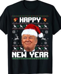 Funny Santa Trump Happy New Year Ugly Christmas Sweater Xmas Shirts