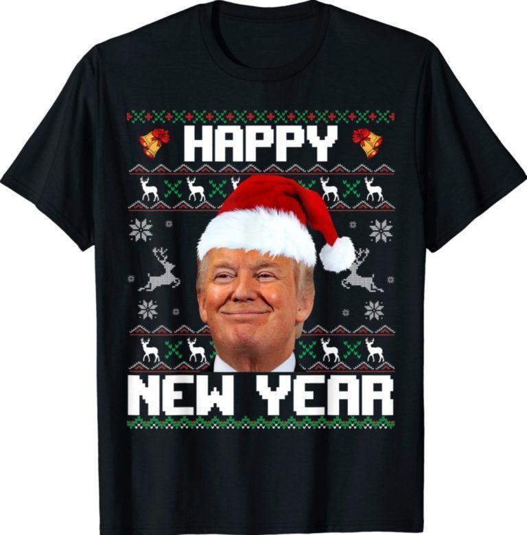 Funny Santa Trump Happy New Year Ugly Christmas Sweater Xmas Shirts