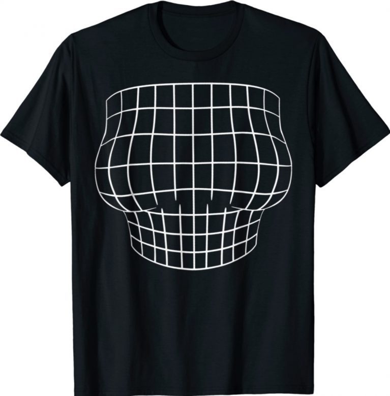 Magnified Chest Optical Illusion Grid Big Boobs Bachelorette 2021 TShirt