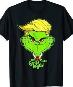 Vintage Trump Grinch Make Xmas Great Again 2022 TShirt