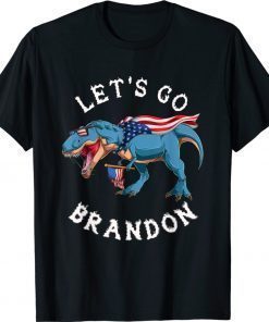 Let's go Brandon roaring dinosaur meme funny shirts