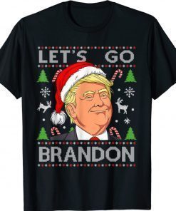 Funny Let's Go Brandon Trump Ugly Christmas TShirt